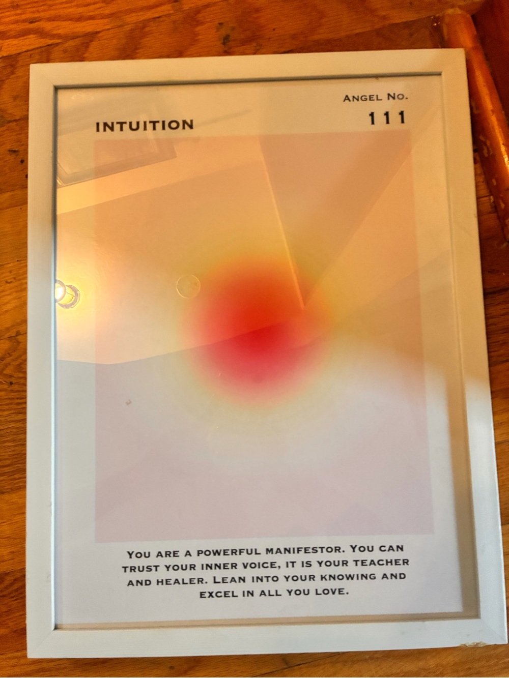 Source Unknown Intuition Angel No. 111 Wall Art - Red, Pink, Yellow, Orange